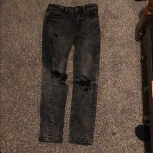 American eagle black ripped jeans
